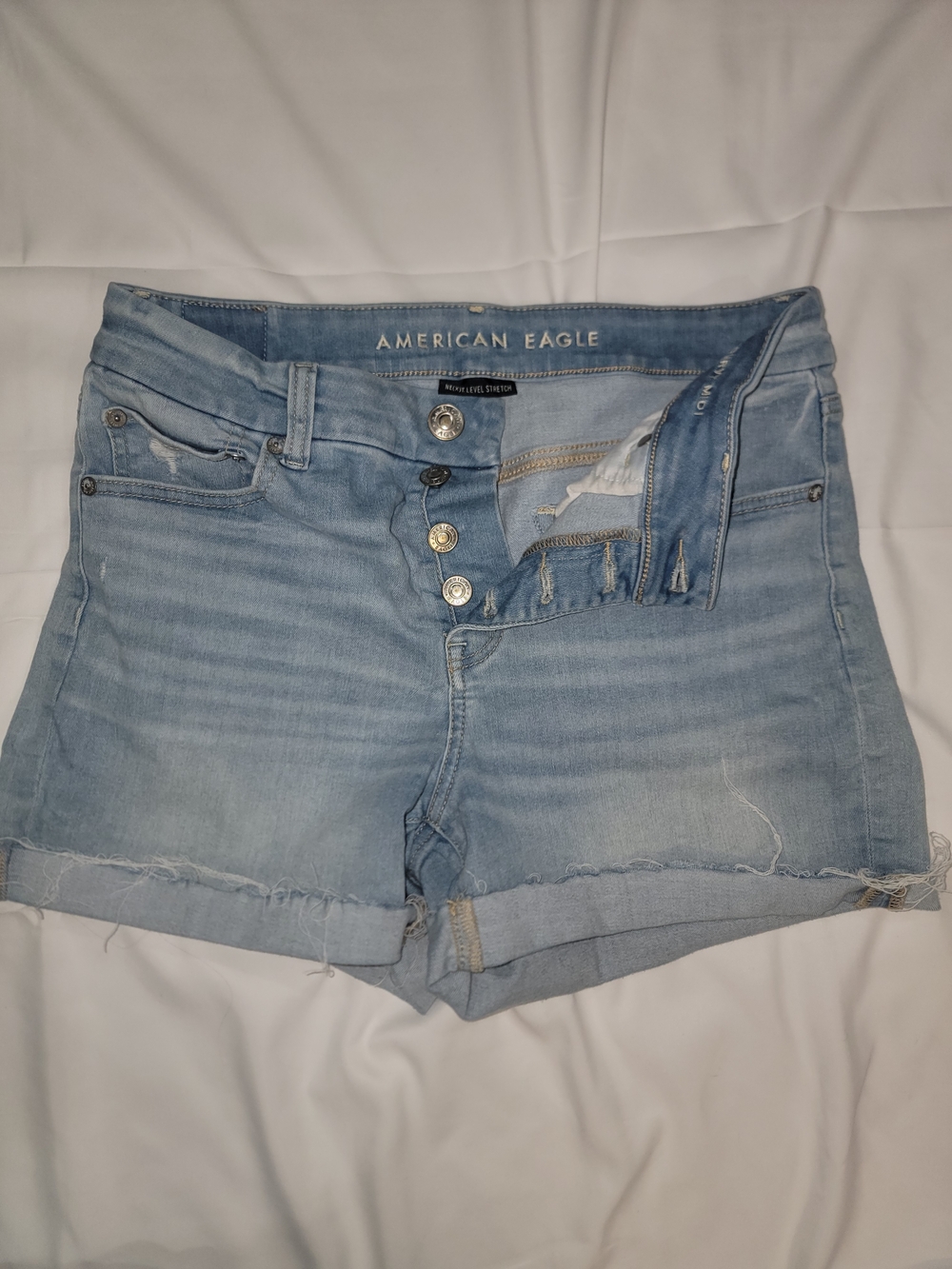 American Eagle Outfitters Light Wash Denim Jean Shorts